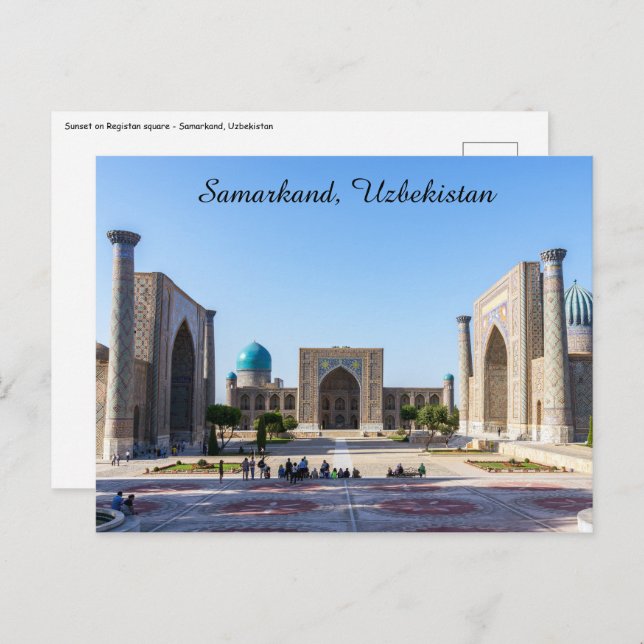Registan square - Samarkand, Uzbekistan, Asia Postcard (Front/Back)