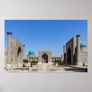 Registan square - Samarkand, Uzbekistan, Asia Poster