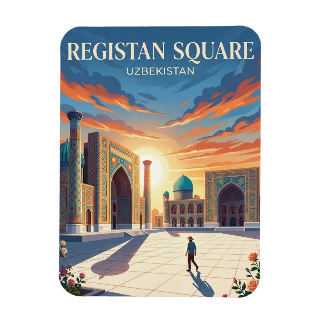 Registan Square Uzbekistan Magnet (Vertical)