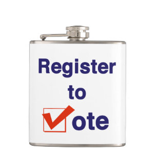 Register To Vote 2024 Hip Flask