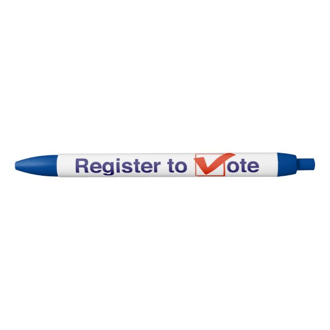 Register To Vote 2026 Black Ink Pen (Front)