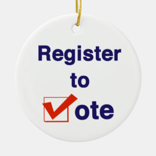 Register To Vote 2026 Ceramic Tree Decoration