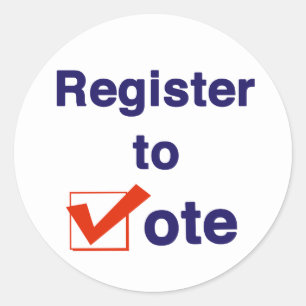 Register To Vote 2026 Classic Round Sticker