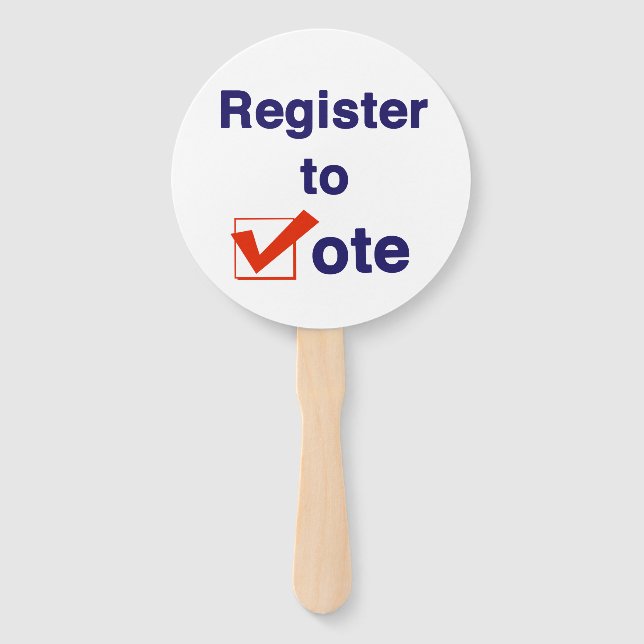Register To Vote 2026 Hand Fan (Front)