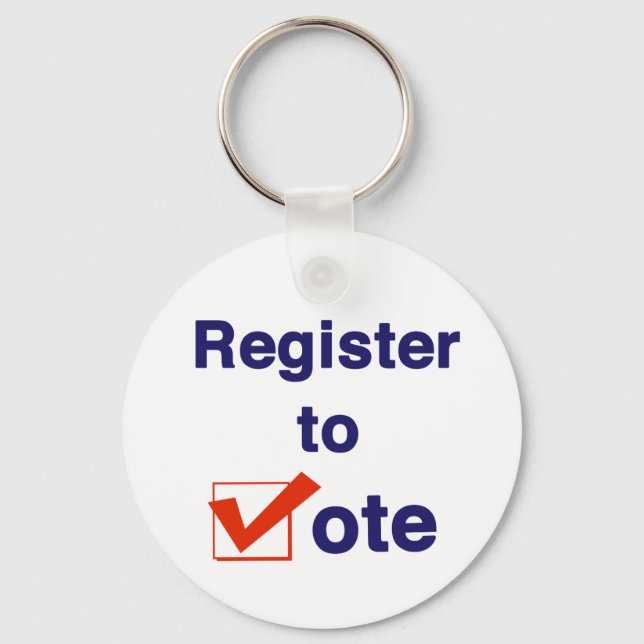Register To Vote 2026 Key Ring (Front)