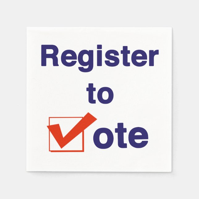 Register To Vote 2026 Napkin (Front)
