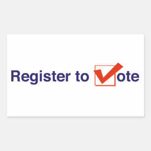 Register To Vote 2026 Rectangular Sticker