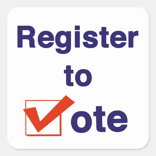 Register To Vote 2026 Square Sticker (Front)