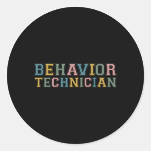 Registered Behaviour Technician Pastel Classic Round Sticker