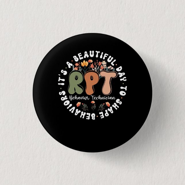 Registered Behaviour Technician RBT Behaviour Ther 3 Cm Round Badge (Front)
