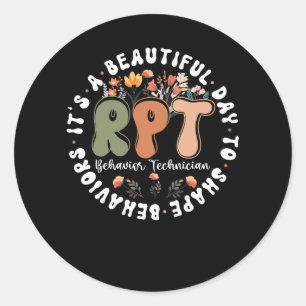 Registered Behaviour Technician RBT Behaviour Ther Classic Round Sticker