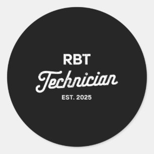 Registered Behaviour Technician Rbt Graduation Est Classic Round Sticker