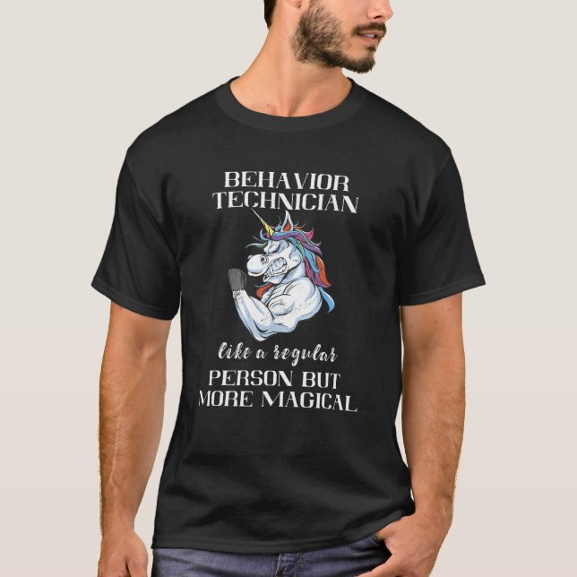Registered Behaviour Technician Unicorn RBT ABA An T-Shirt (Front)
