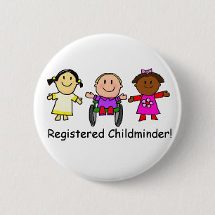 Registered Childminder 6 Cm Round Badge