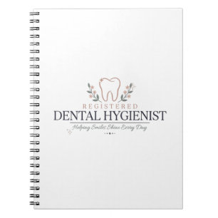 Registered Dental Hygienist Floral Tooth Notebook