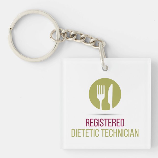 Registered Dietetic Technician acrylic keychain (Front)