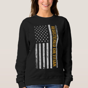 Registered Dietician American Flag Nutritionist Di Sweatshirt