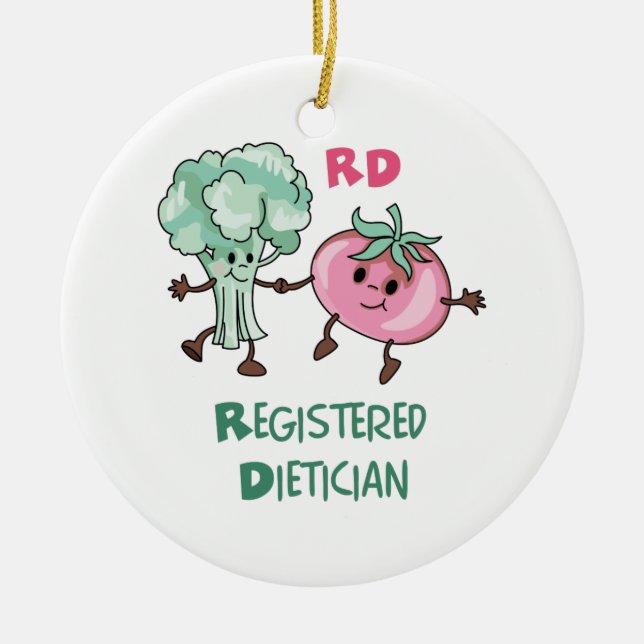 Registered Dietician Ceramic Tree Decoration (Front)