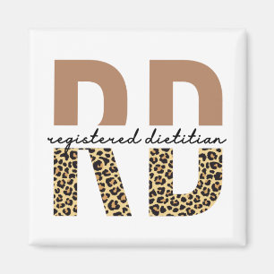 Registered Dietician Cheetah print RD Gifts Magnet