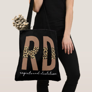 Registered Dietician Cheetah print RD Gifts Tote Bag