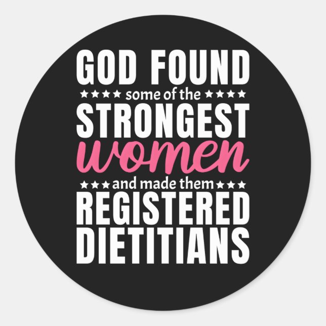 Registered Dietician Classic Round Sticker (Front)