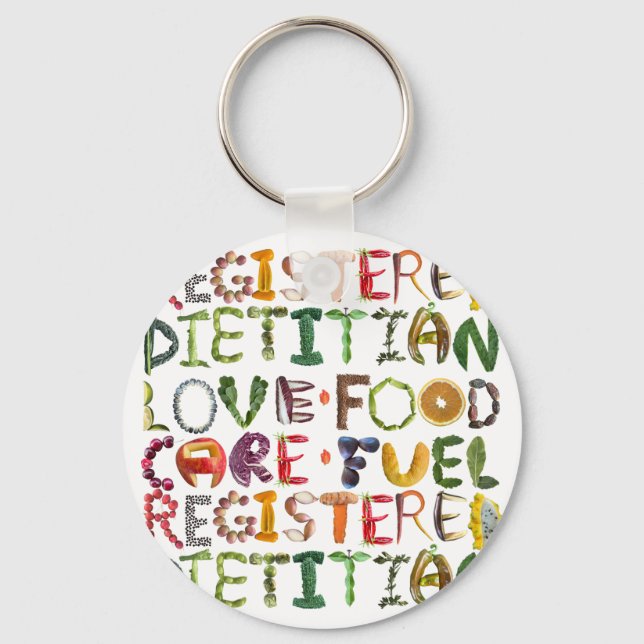 Registered Dietician - Healthy Food - Customise  Key Ring (Front)