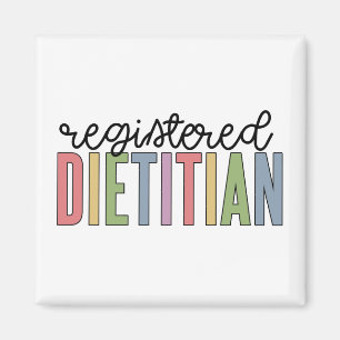 Registered Dietician Multicolored RD Gifts Magnet