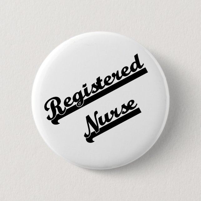 Registered Nurse 6 Cm Round Badge (Front)