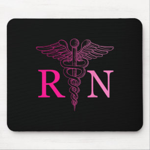 Registered Nurse Appreciation Pink Rn Nursing Tie  Mouse Mat