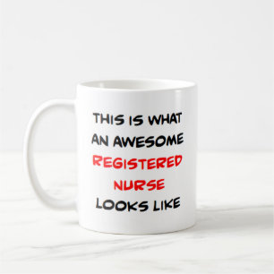 registered nurse, awesome coffee mug