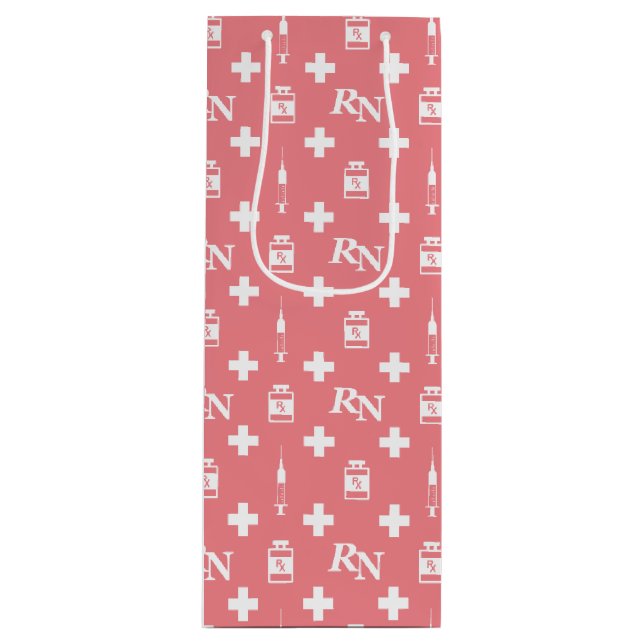 registered nurse birthday wine gift bag (Front)