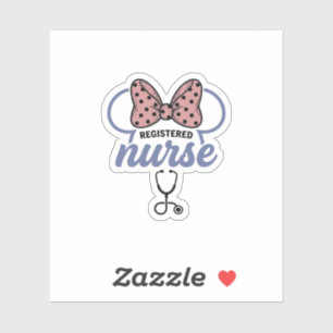 Registered Nurse Bow Stethoscope Vintage Graphic_1