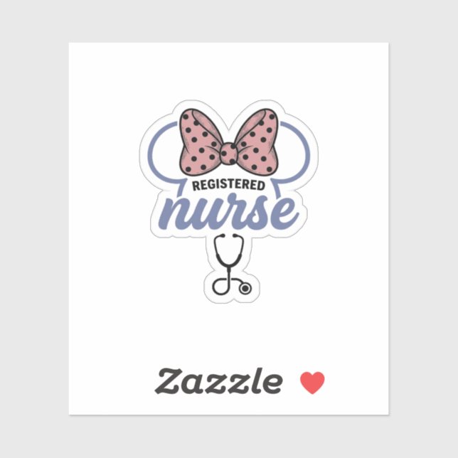 Registered Nurse Bow Stethoscope Vintage Graphic_1 (Sheet)