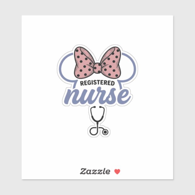 Registered Nurse Bow Stethoscope Vintage Graphic_1 (Sheet)