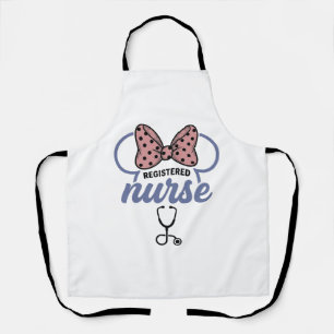 Registered Nurse Bow Stethoscope Vintage Graphic_1 Apron
