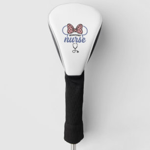 Registered Nurse Bow Stethoscope Vintage Graphic_1 Golf Head Cover
