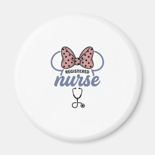Registered Nurse Bow Stethoscope Vintage Graphic_1 Magnet