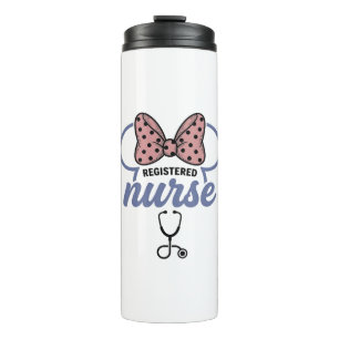 Registered Nurse Bow Stethoscope Vintage Graphic_1 Thermal Tumbler