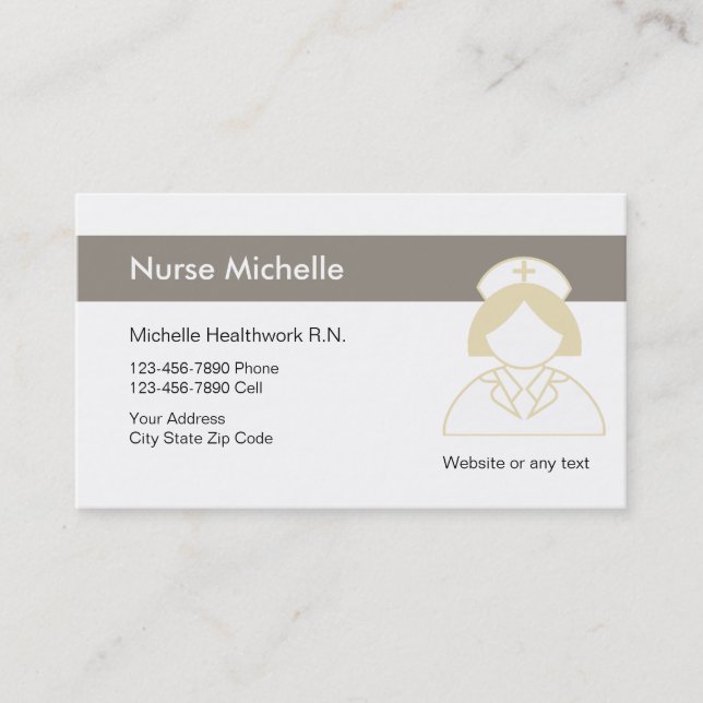 Registered Nurse Business Cards (Front)
