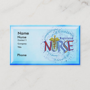 Registered Nurse Caduce business cards