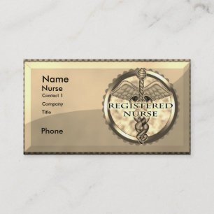 Registered Nurse Caduce  business cards