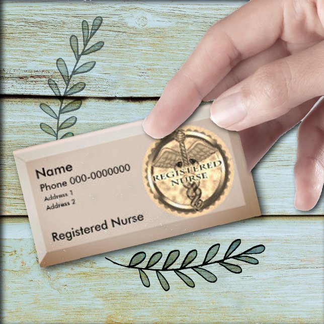 Registered Nurse Caduceus Business Card (Creator Uploaded)