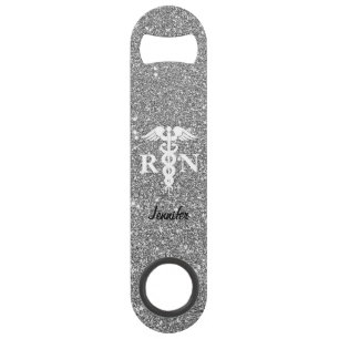 Registered Nurse Caduceus Medical Silver Custom