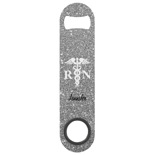 Registered Nurse Caduceus Medical Silver Custom (Front)