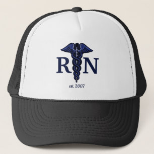 Registered Nurse Caduceus RN Customizable Year Trucker Hat