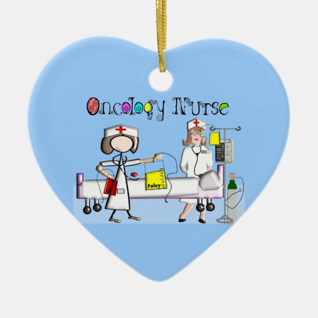 Registered Nurse Chevron Design Ceramic Tree Decoration (Front)