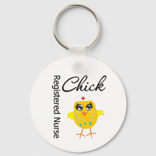 Registered Nurse Chick v1 Key Ring