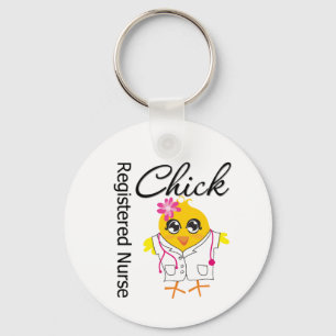 Registered Nurse Chick v2 Key Ring