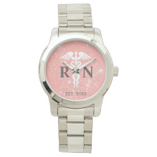 Registered Nurse Custom Graduation Year Silver Watch