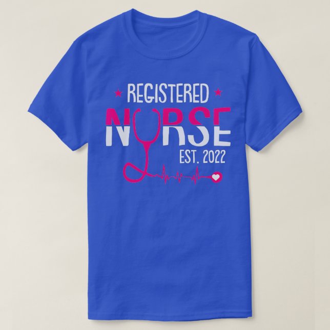 Registered Nurse Est 2022 Graduation Nursing Grad  T-Shirt (Design Front)
